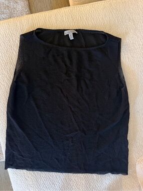Anne Klein Black Sleeveless Knit Top